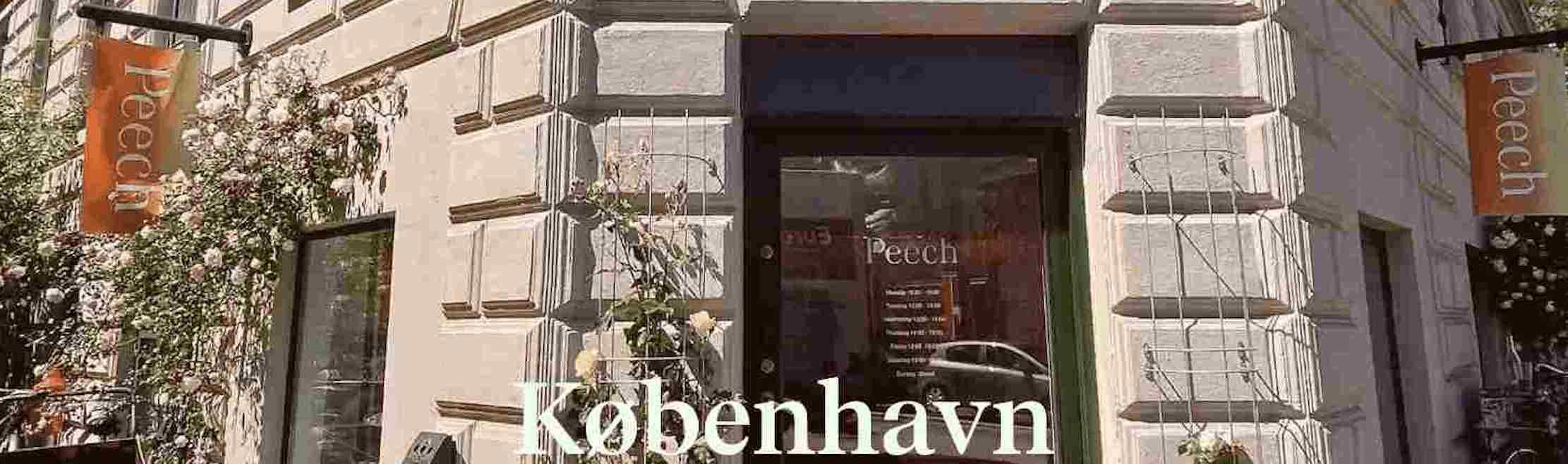 Billede af København butikken set udefra, men kun toppen.